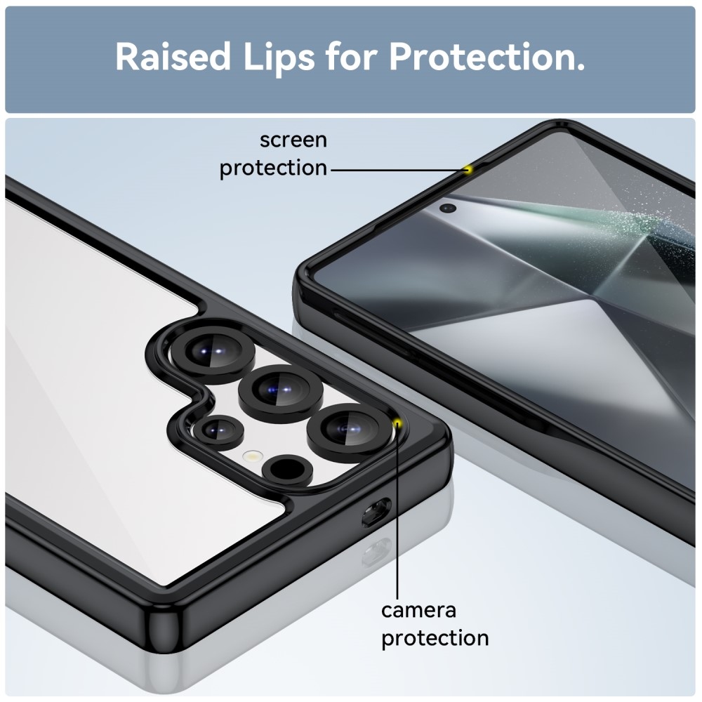 Gelový obal s pevnými zády na Samsung Galaxy S25 Ultra - černý