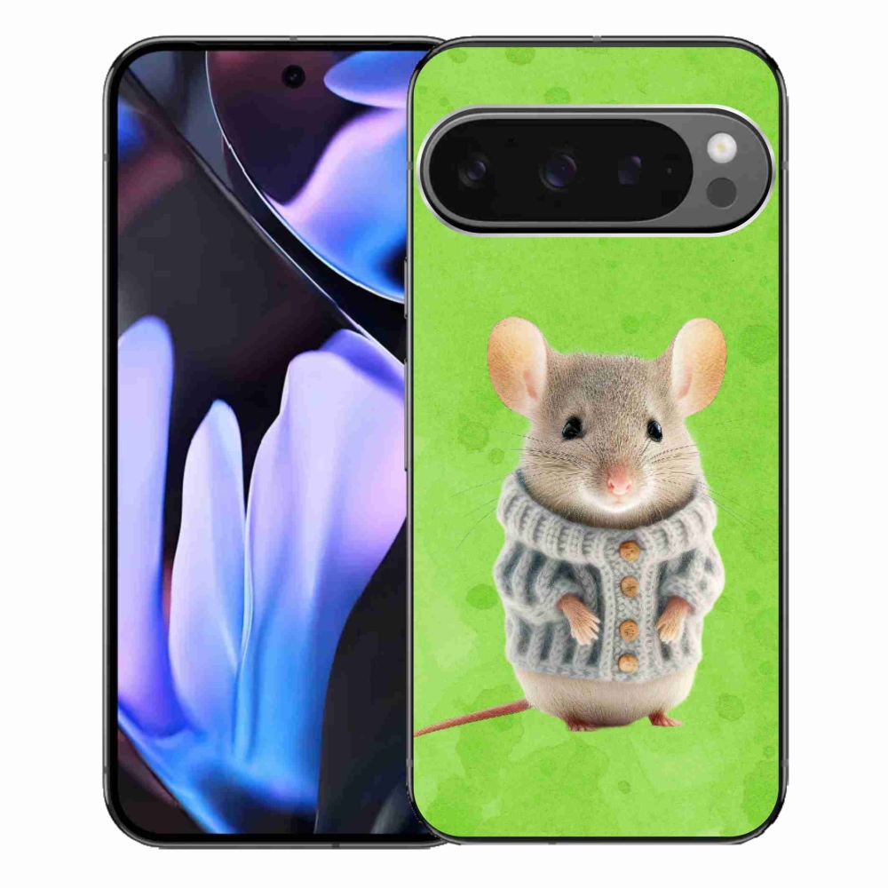 Gelový kryt mmCase na Google Pixel 9 Pro XL - myška ve svetru