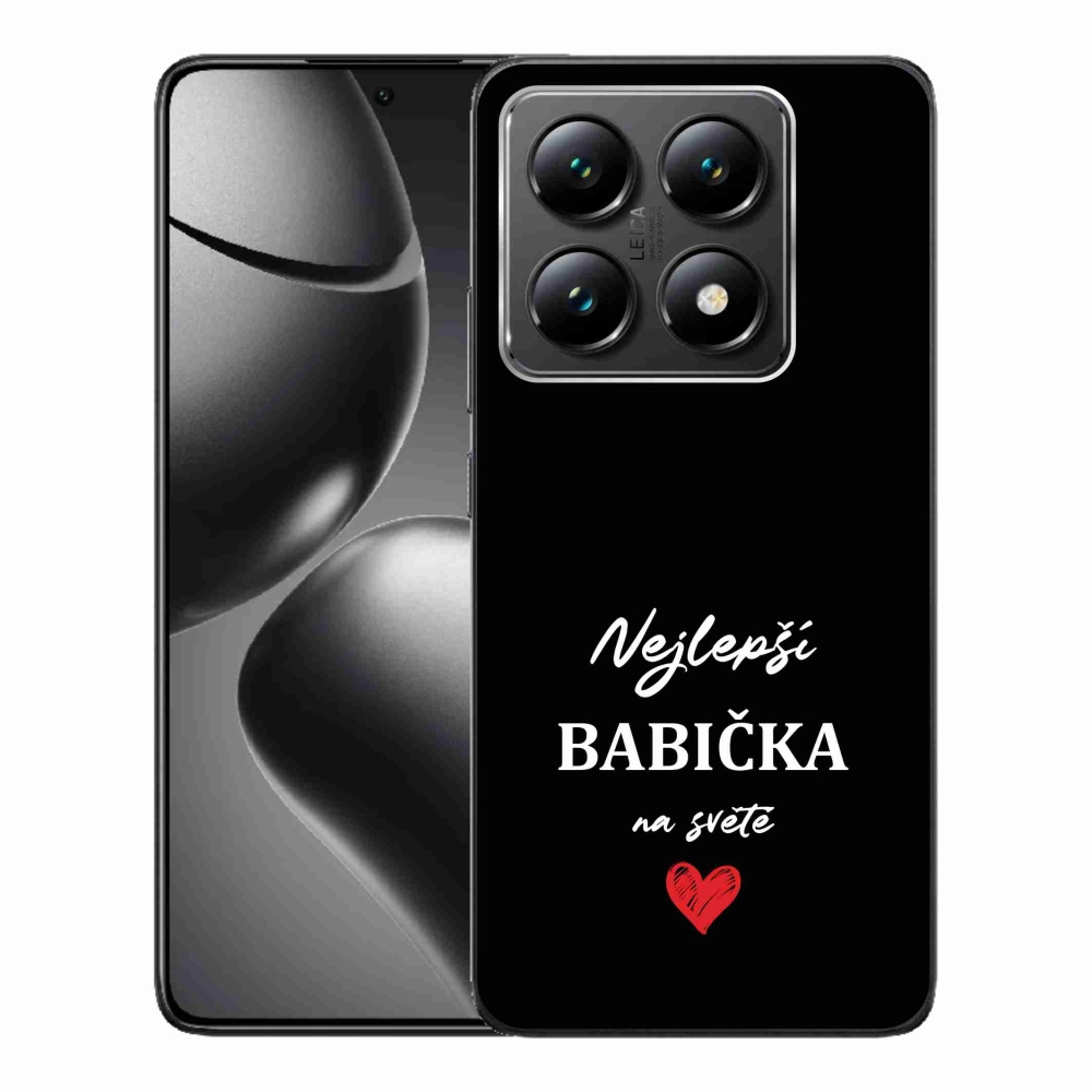 Gelový kryt mmCase na Xiaomi 14T - nejlepší babička 1 černé pozadí