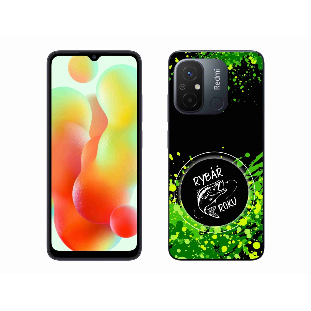 Gelový kryt mmCase na Xiaomi Redmi 12C - rybář roku černé pozadí