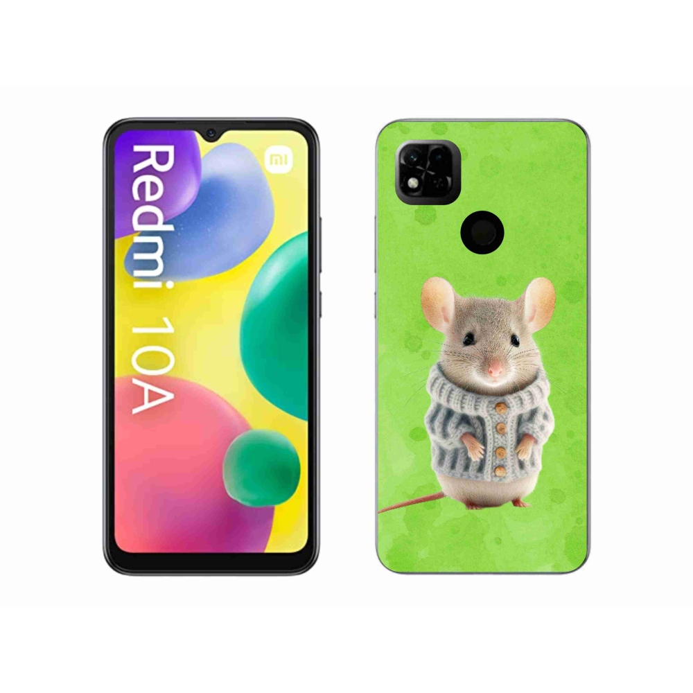 Gelový kryt mmCase na Xiaomi Redmi 10A - myška ve svetru