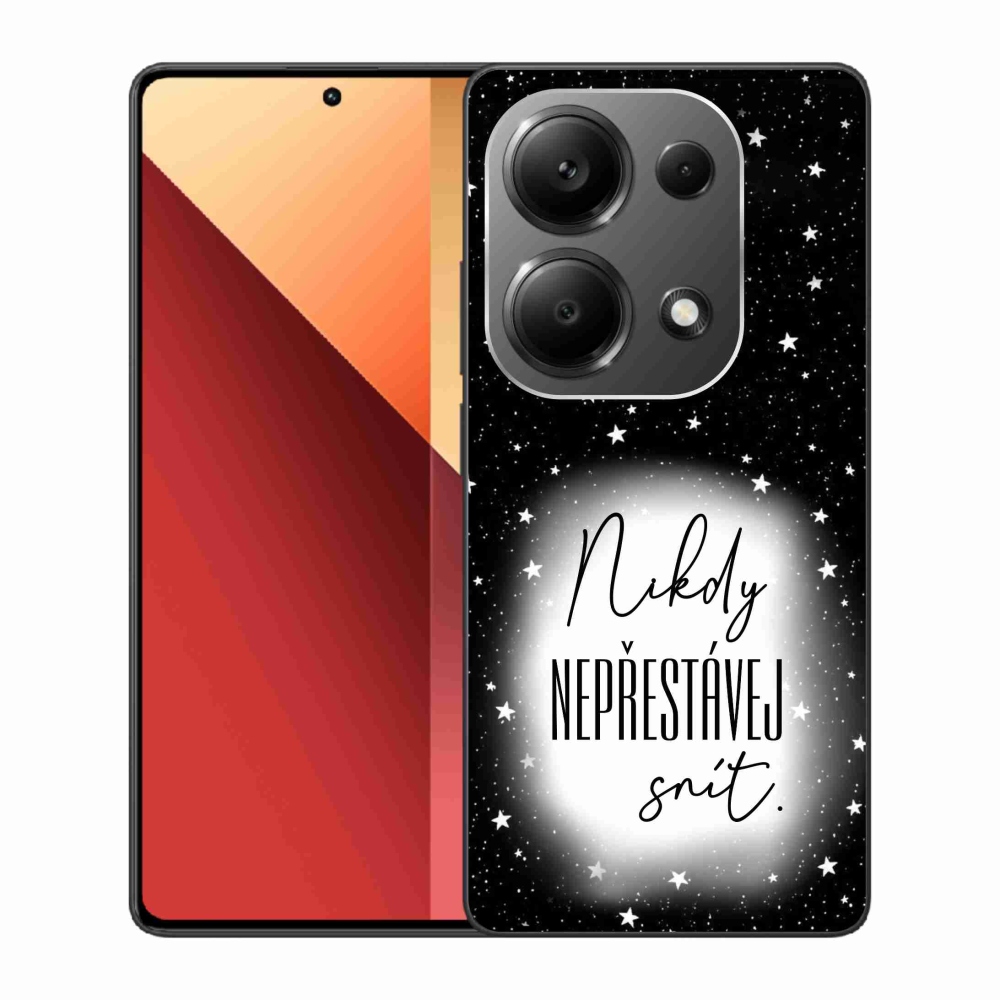 Gelový kryt mmCase na Xiaomi Redmi Note 13 Pro 4G/Poco M6 Pro  - citát 1 bíločerné pozadí