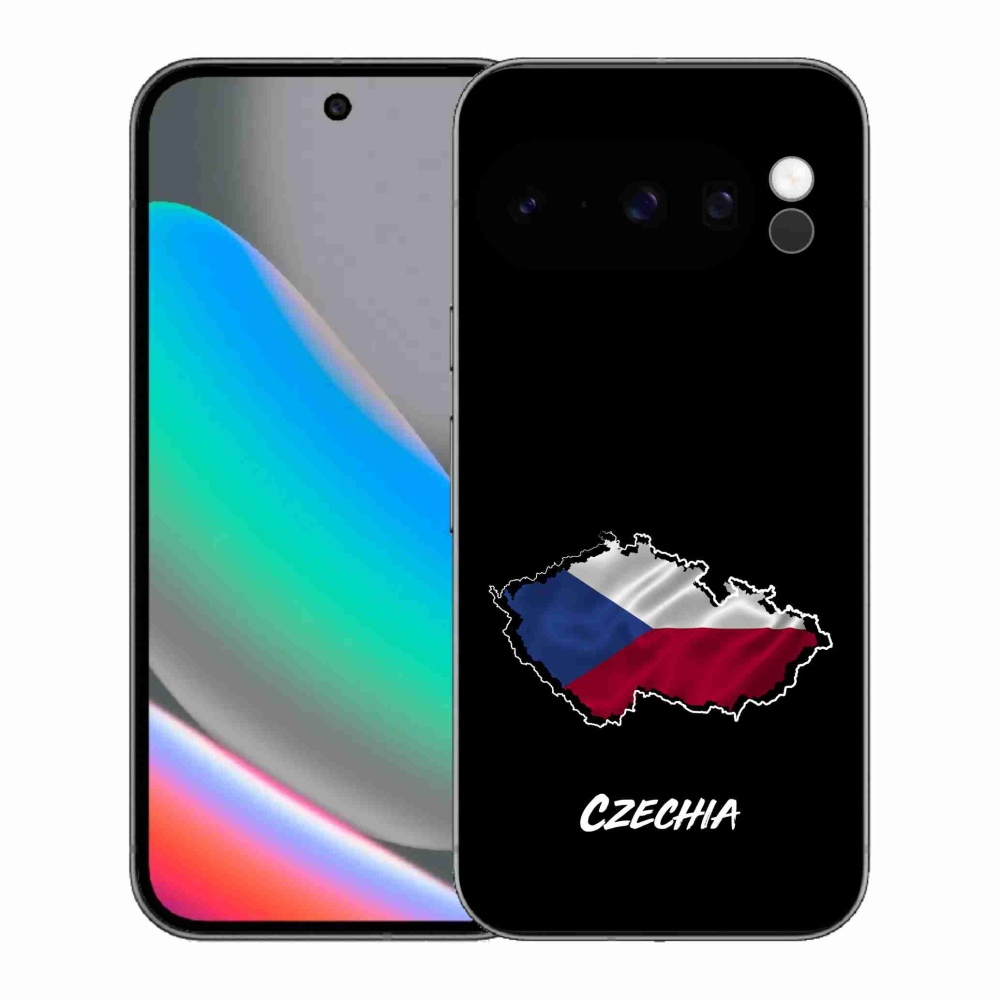 Gelový kryt mmCase na Google Pixel 10 Pro - Czechia černé pozadí