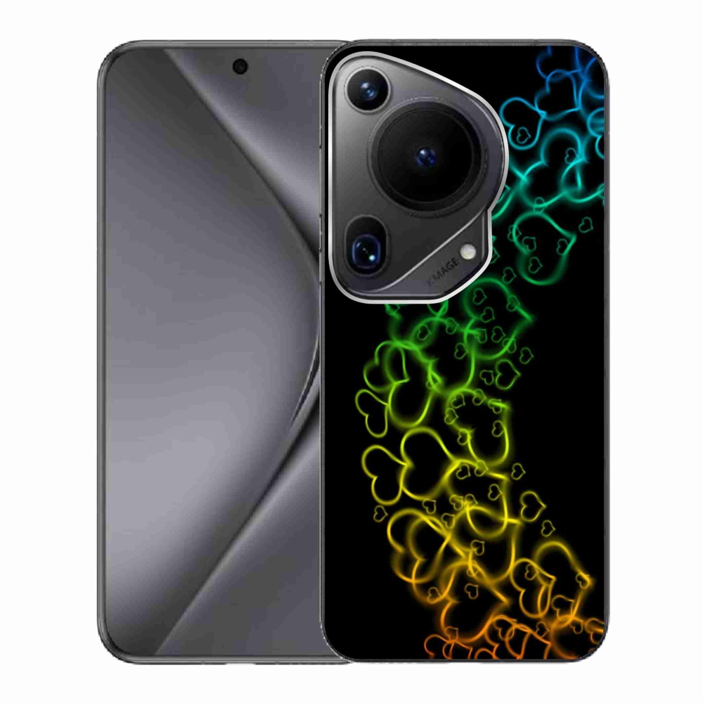 Gelový kryt mmCase na Huawei Pura 70 Ultra - barevná srdíčka