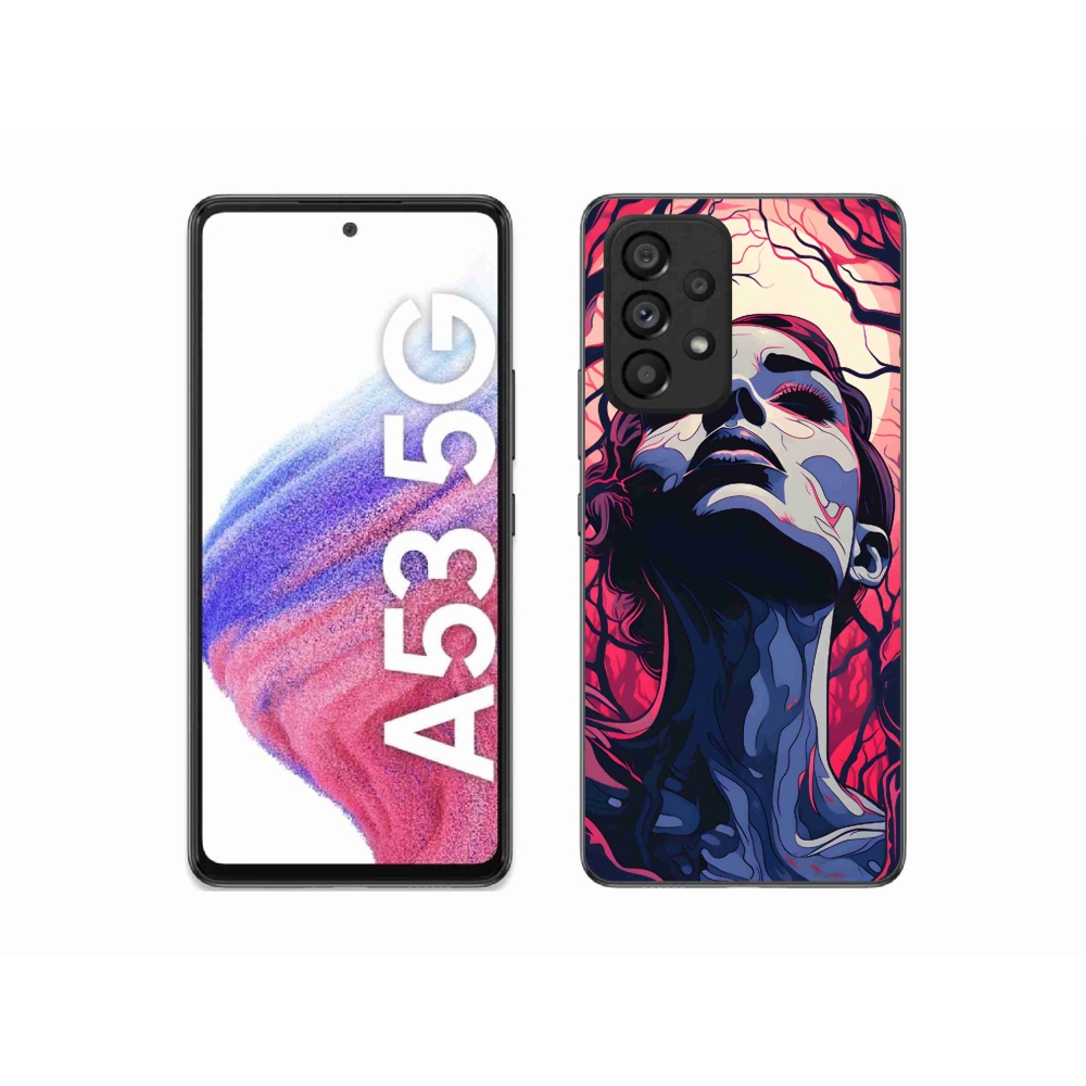 Gelový kryt mmCase na Samsung Galaxy A53 5G - abstraktní obličej