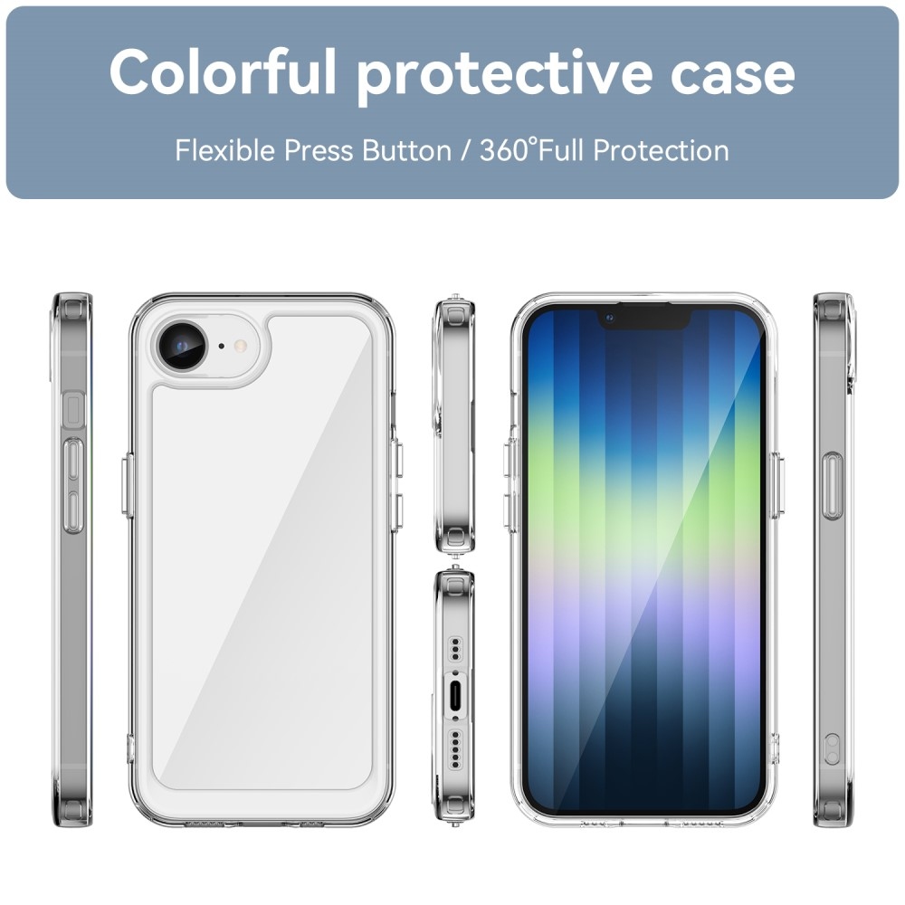 Gelový obal s pevnými zády na iPhone 16e - světlemodrý