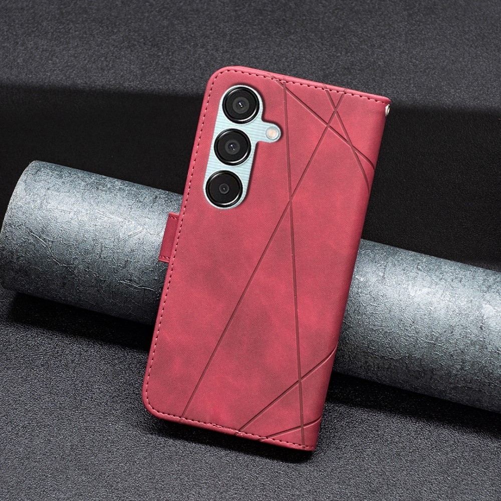 BINFEN knížkové pouzdro na Samsung Galaxy M15 5G - červené