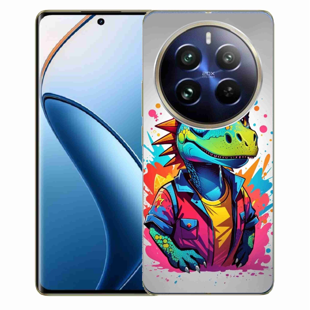 Gelový kryt mmCase na Realme 12 Pro 5G/12 Pro+ 5G - barevný dinosaurus
