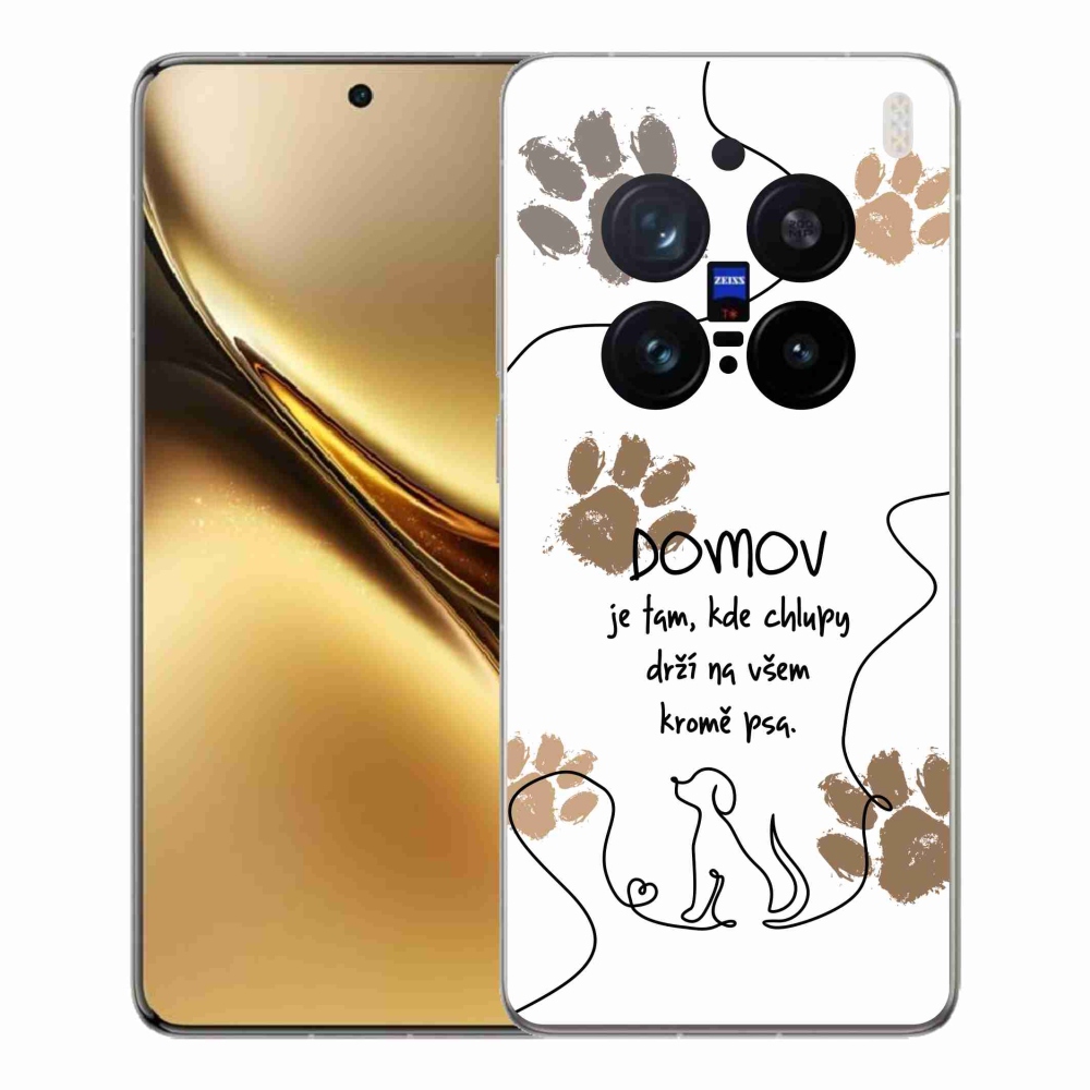 Gelový kryt mmCase na Vivo X200 Pro 5G - psí motiv bílé pozadí