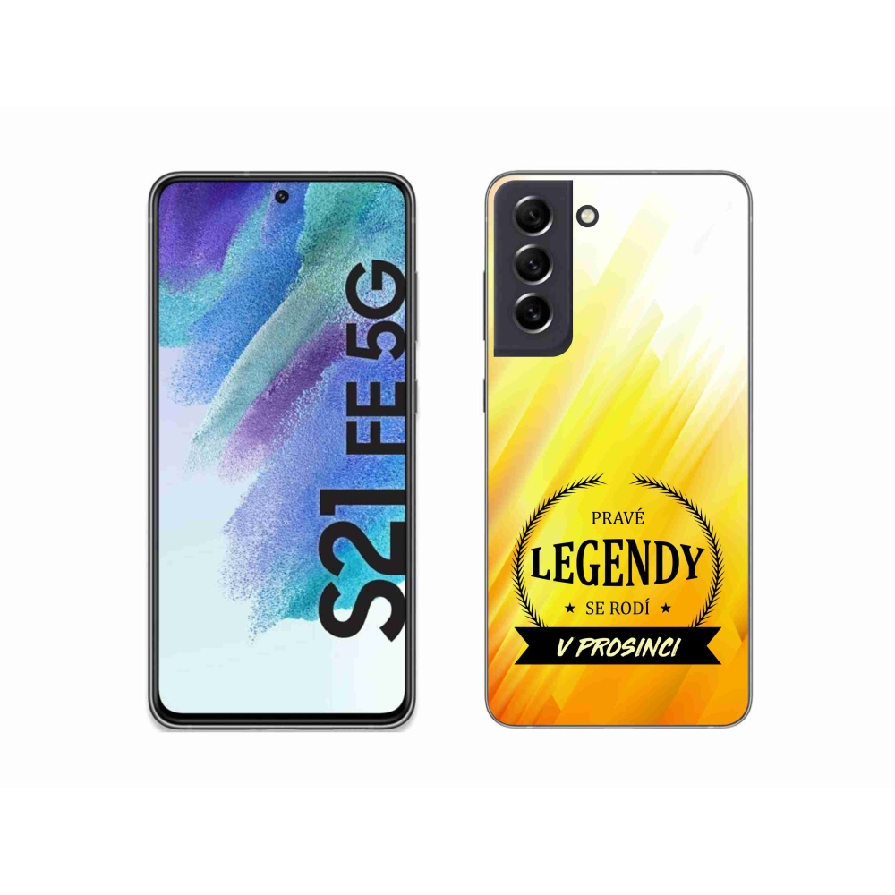 Gelový kryt mmCase na Samsung Galaxy S21 FE 5G - legendy v prosinci žluté pozadí