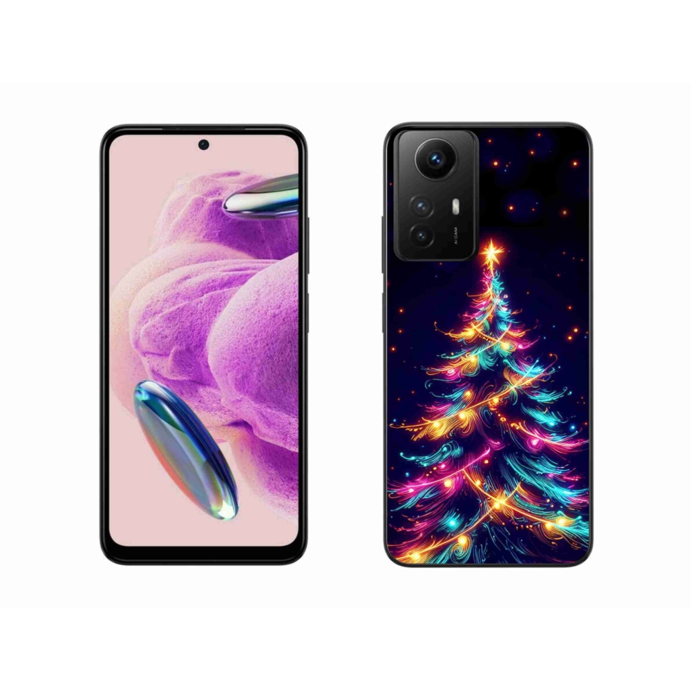 Gelový kryt mmCase na Xiaomi Redmi Note 12S - neonový vánoční stromek