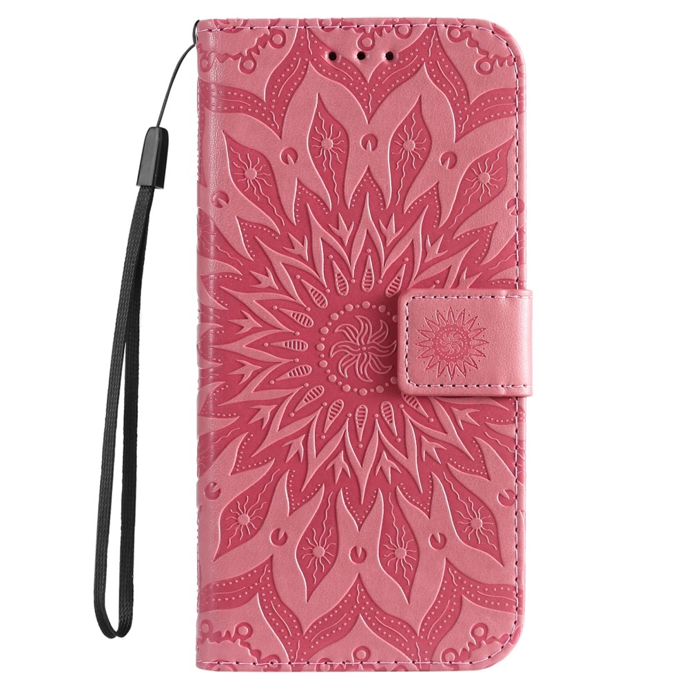 Sunflower knížkové pouzdro na Xiaomi Redmi Note 14 5G - růžové