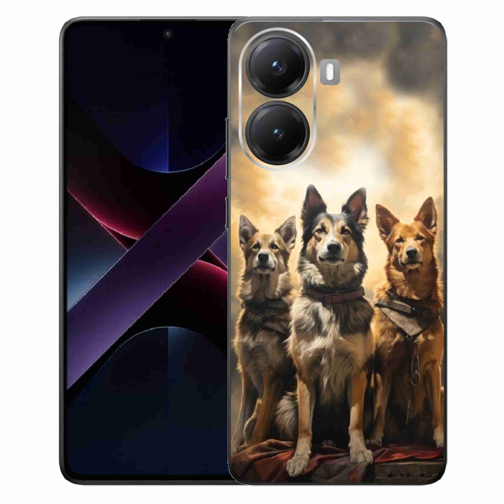Gelový kryt mmCase na Xiaomi Poco X7 Pro 5G - tři psi