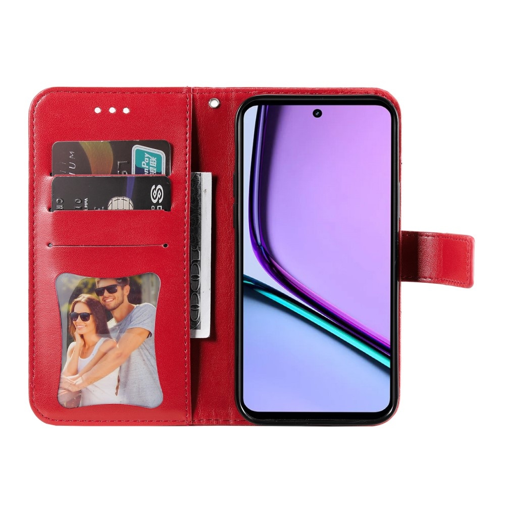 Mandala knížkové pouzdro na Realme C67 - červené