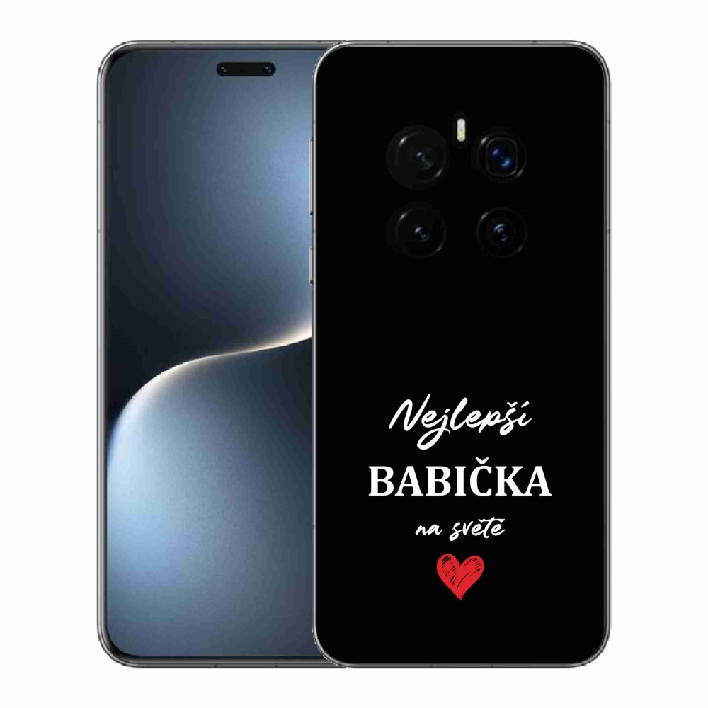 Gelový kryt mmCase na Honor Magic 7 Pro 5G - nejlepší babička 1 černé pozadí