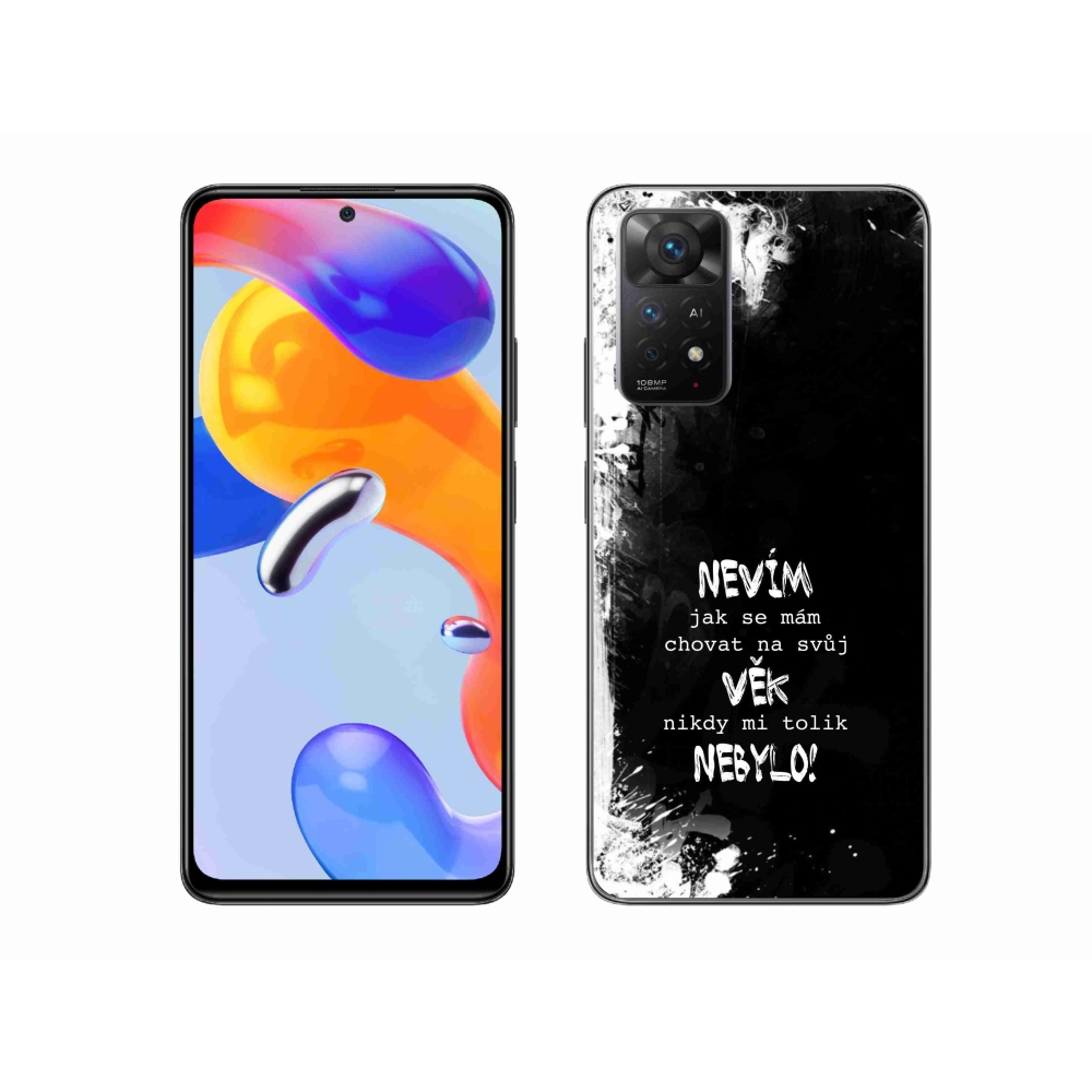 Gelový kryt mmCase na Xiaomi Redmi Note 11 Pro 4G/5G - vtipný text 14 černé pozadí