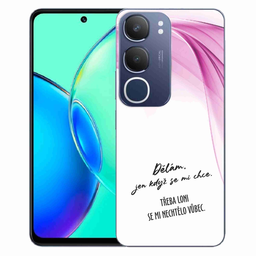 Gelový kryt mmCase na Vivo Y19s - vtipný text 12 bílé pozadí