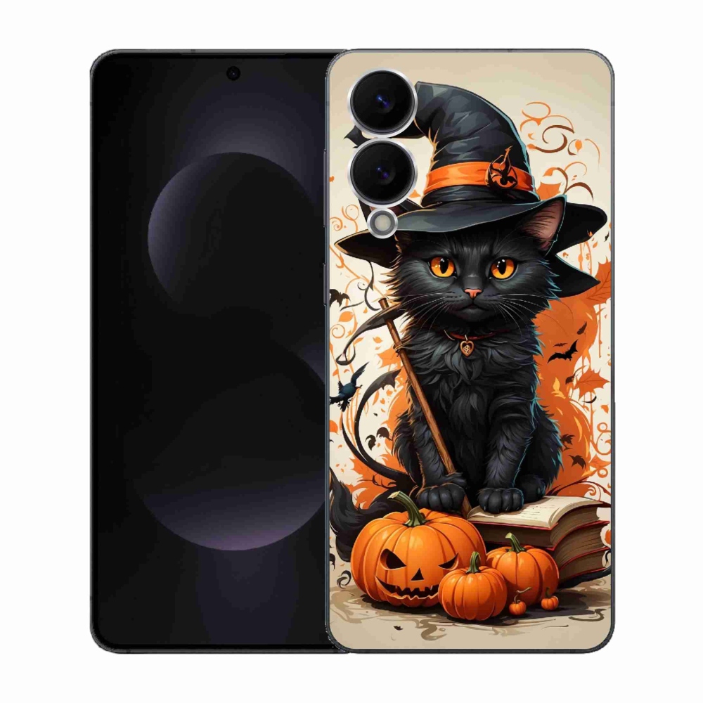 Gelový kryt mmCase na Samsung Galaxy S25 Edge - kocour čaroděj