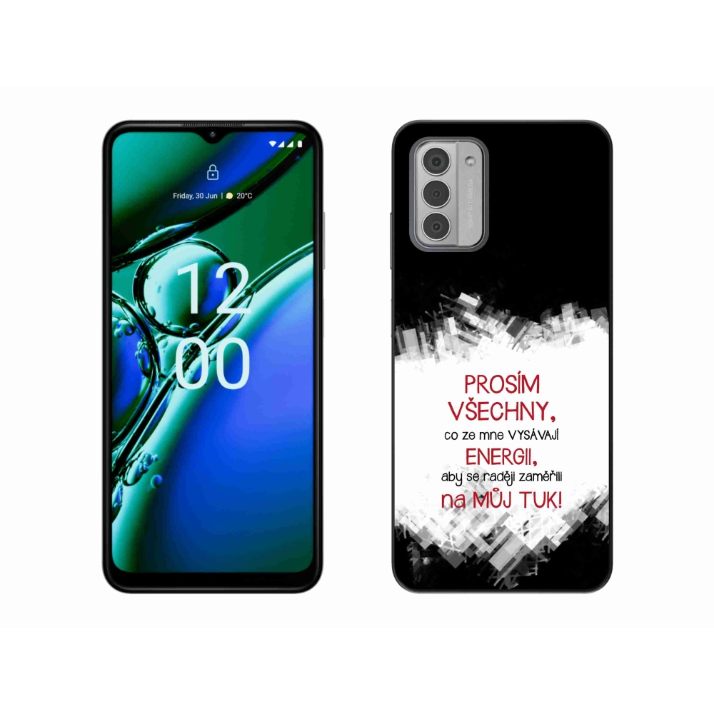 Gelový kryt mmCase na Nokia G42 - vtipný text 1 červený