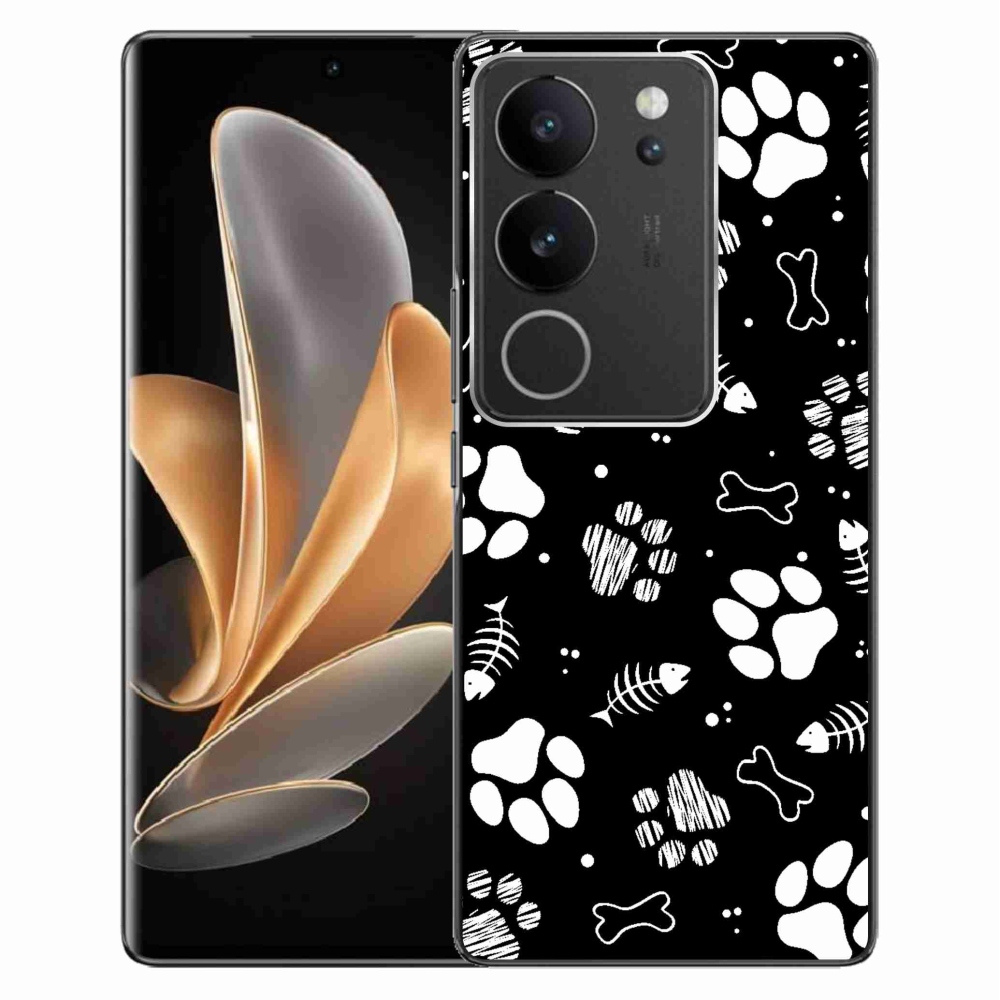 Gelový kryt mmCase na Vivo V29 5G - psí tlapky