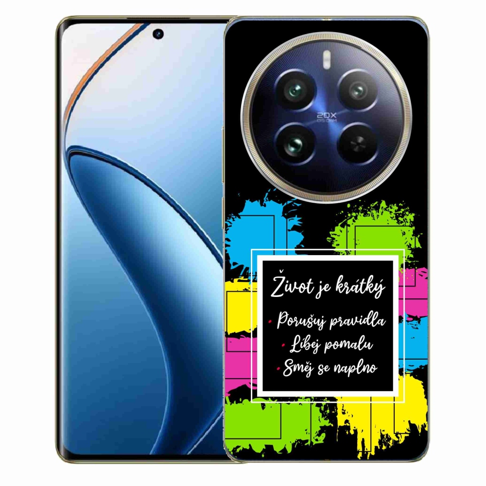 Gelový kryt mmCase na Realme 12 Pro 5G/12 Pro+ 5G - citát 5 černé pozadí