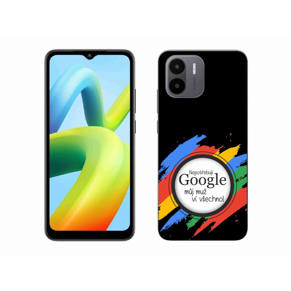 Gelový kryt mmCase na Xiaomi Redmi A1 - muž ví všechno černé pozadí