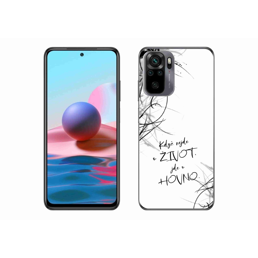 Gelový kryt mmCase na Xiaomi Redmi Note 10 4G - vtipný text 16 bílé pozadí