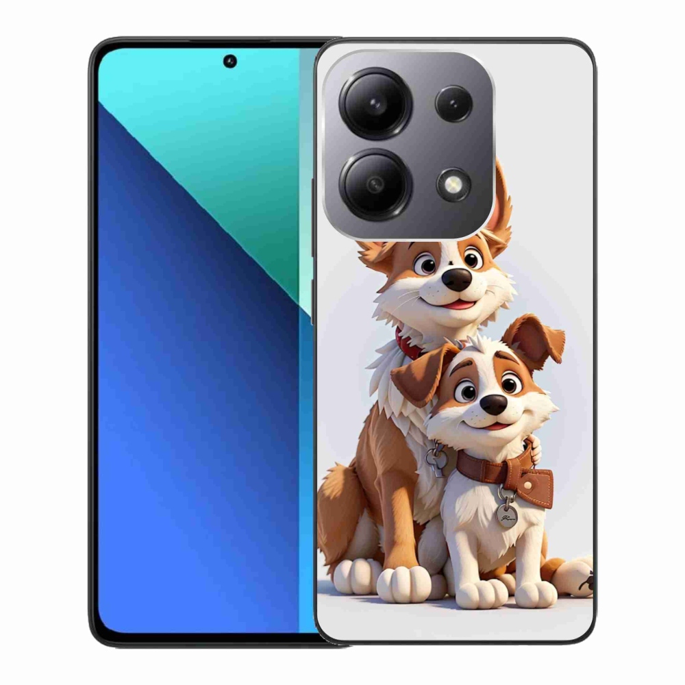 Gelový kryt mmCase na Xiaomi Redmi Note 13 - kreslení psi