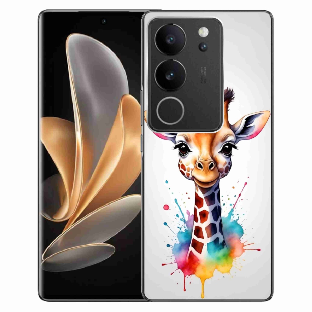 Gelový kryt mmCase na Vivo V29 5G - žirafa 1