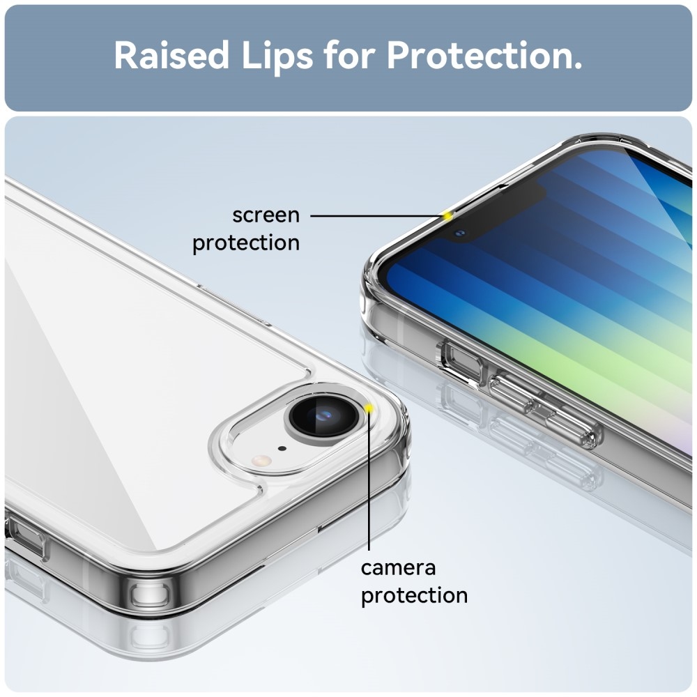 Gelový obal s pevnými zády na iPhone 16e - světlemodrý
