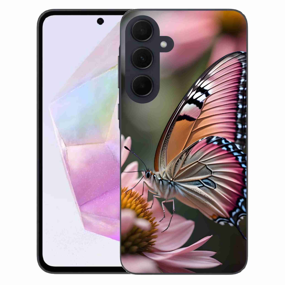 Gelový kryt mmCase na Samsung Galaxy A35 5G - barevný motýl