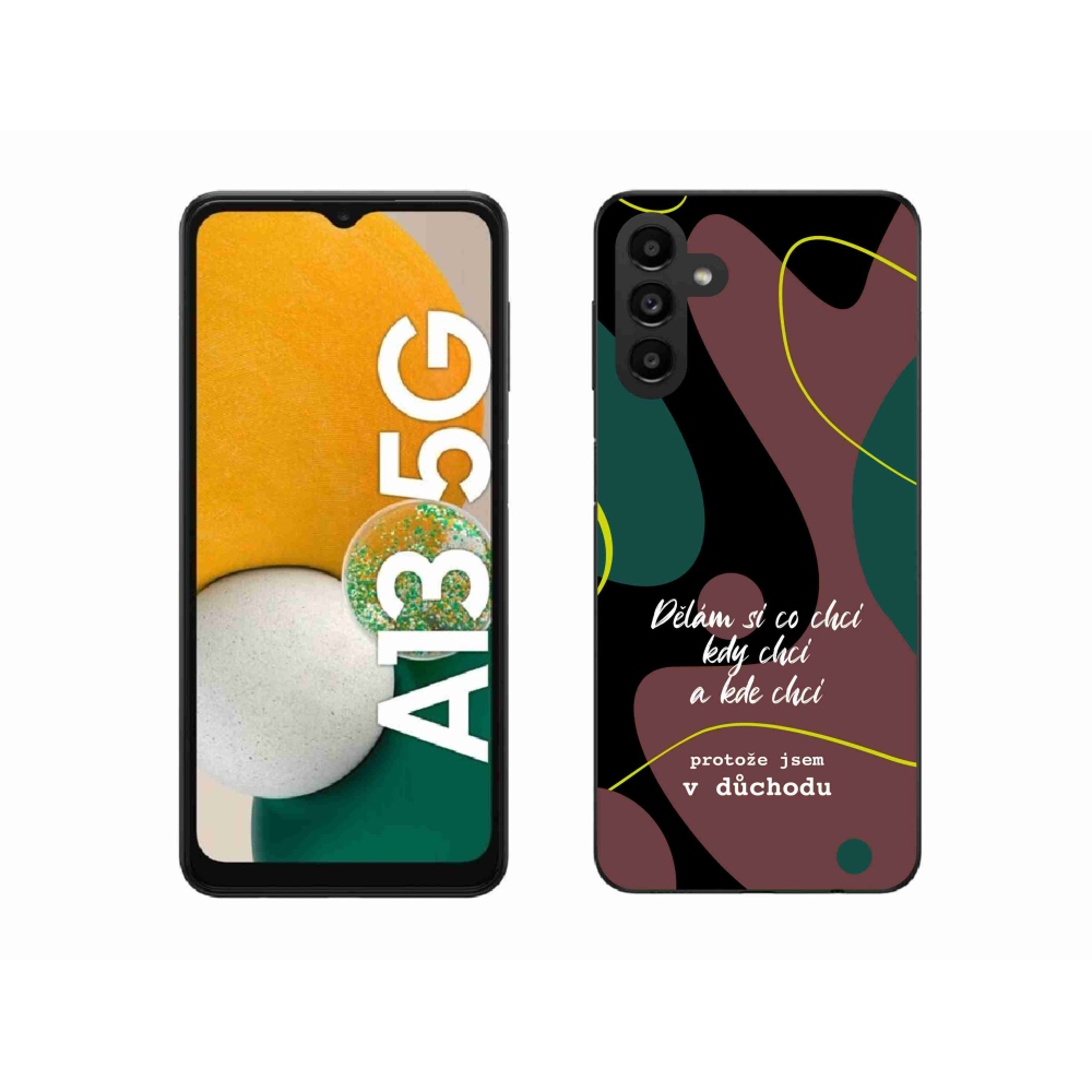 Gelový kryt mmCase na Samsung Galaxy A13 5G - vtipný text 10 černé pozadí