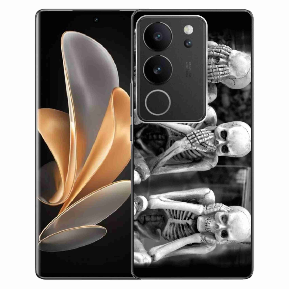 Gelový kryt mmCase na Vivo V29 5G - kostlivci