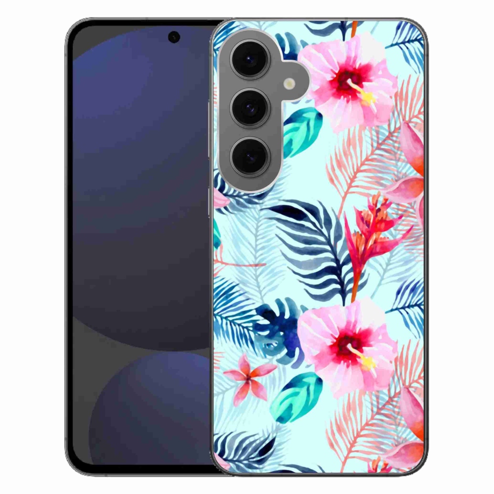 Gelový kryt mmCase na Samsung Galaxy S24 FE - květiny