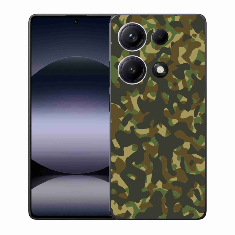 Gelový kryt mmCase na Xiaomi Redmi Note 14S - maskáčový vzor 1