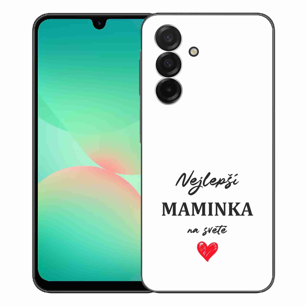 Gelový kryt mmCase na Samsung Galaxy A26 5G - nejlepší maminka 1 bílé pozadí
