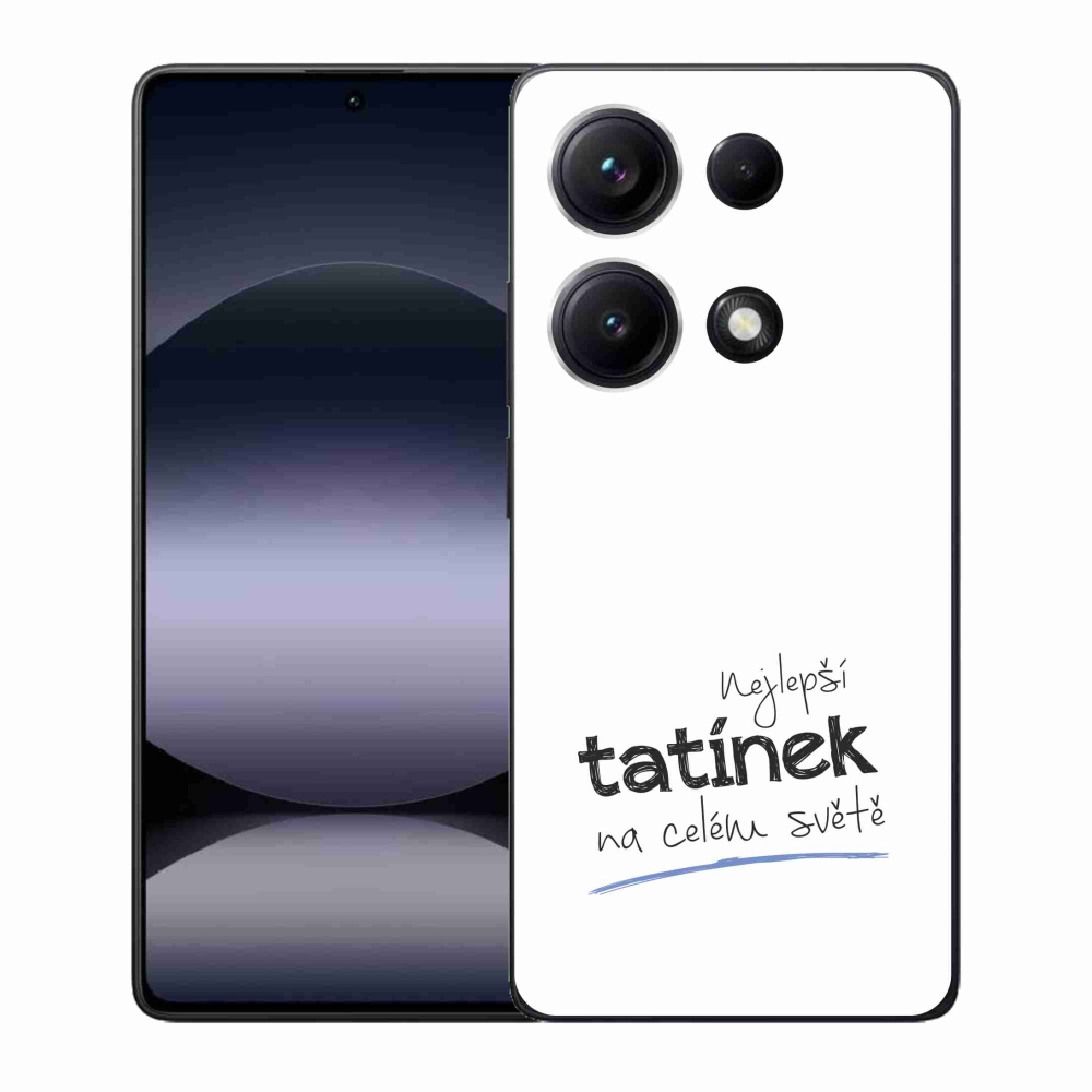 Gelový kryt mmCase na Xiaomi Redmi Note 14S - nejlepší tatínek 4 bílé pozadí