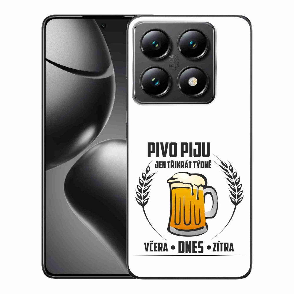 Gelový kryt mmCase na Xiaomi 14T Pro - pivní motiv bílé pozadí