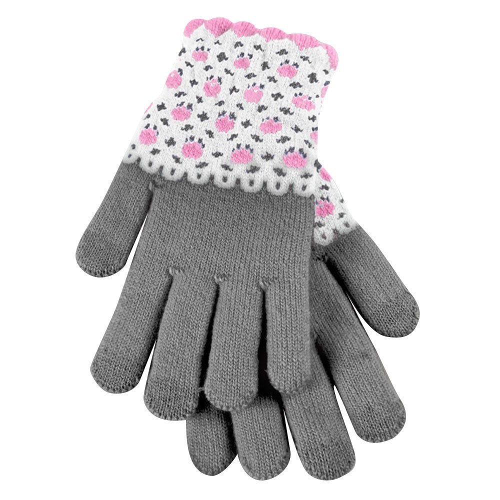 DZ122 dámské dotykové zimní rukavice - šedé