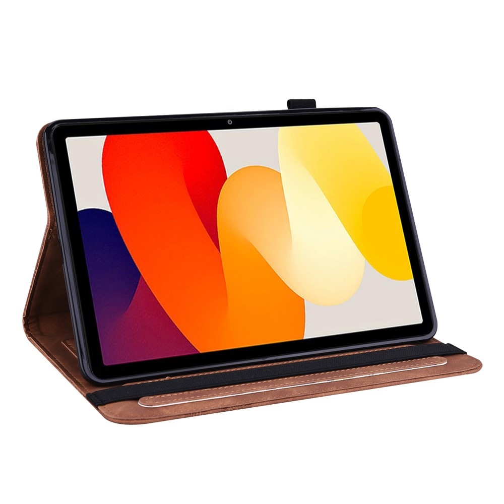 Flower zavírací pouzdro na Xiaomi Redmi Pad SE - hnědé