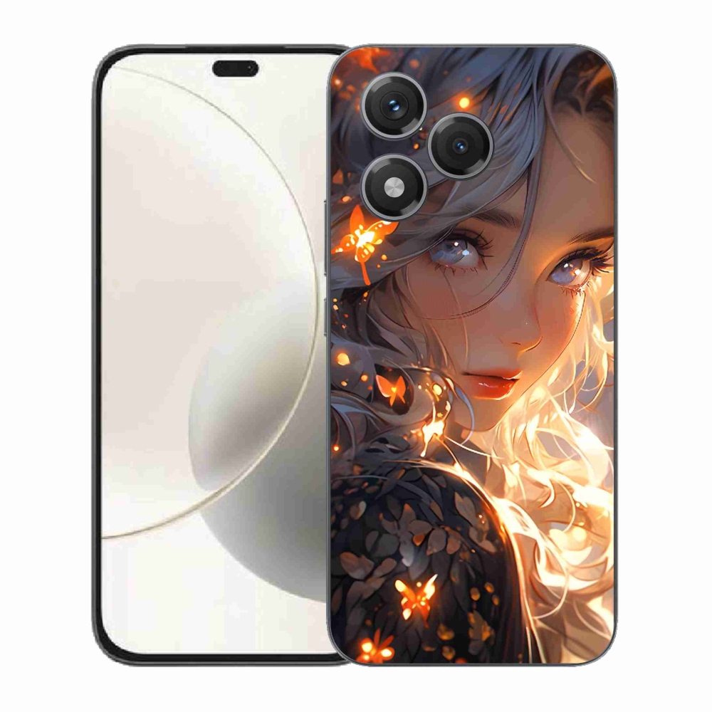 Gelový kryt mmCase na Honor 400 Lite - dívka a motýli
