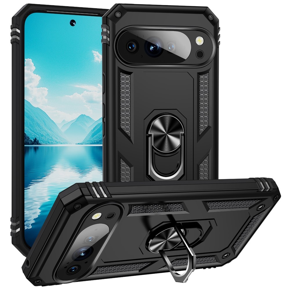 Ring odolný kryt na Google Pixel 10 Pro/Pixel 10 - černý