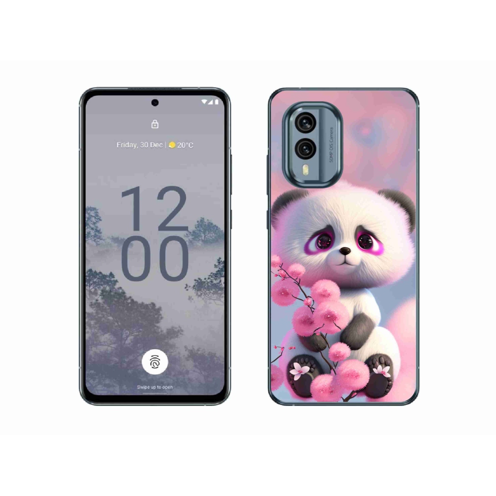 Gelový kryt mmCase na Nokia X30 5G - roztomilá panda 1