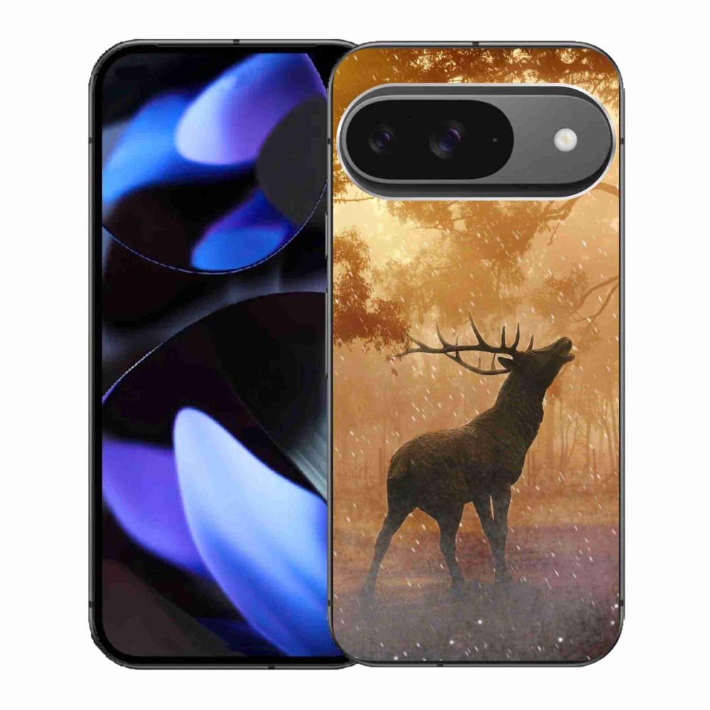 Gelový kryt mmCase na Google Pixel 9/9 Pro - jelen v říji