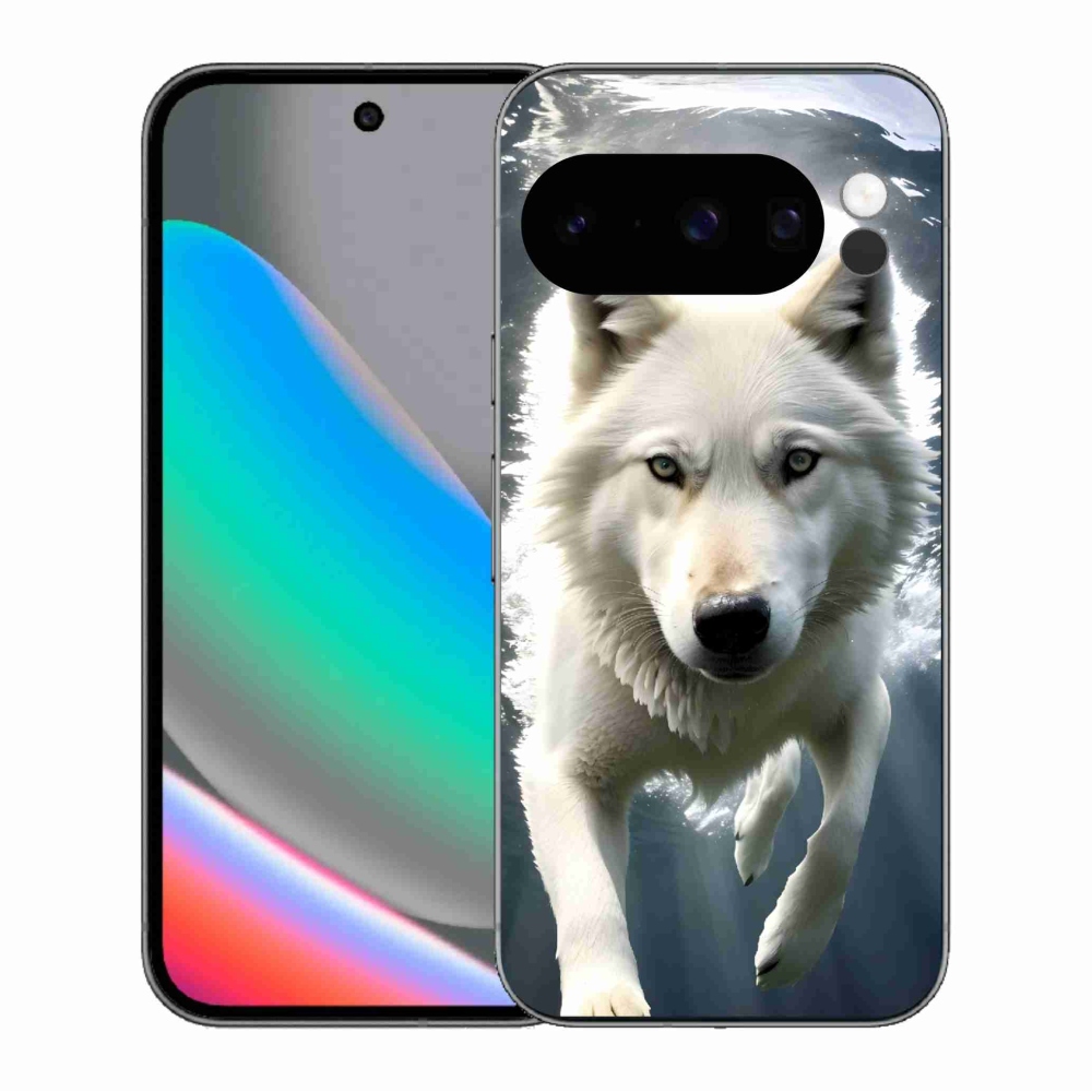 Gelový kryt mmCase na Google Pixel 10 Pro - bílý vlk