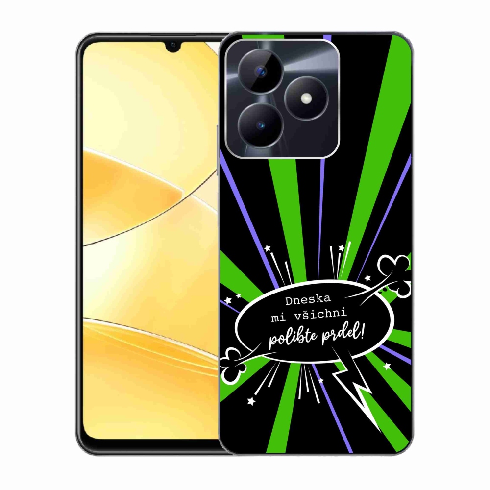 Gelový kryt mmCase na Realme C51/C53 - vtipný text 15 černé pozadí