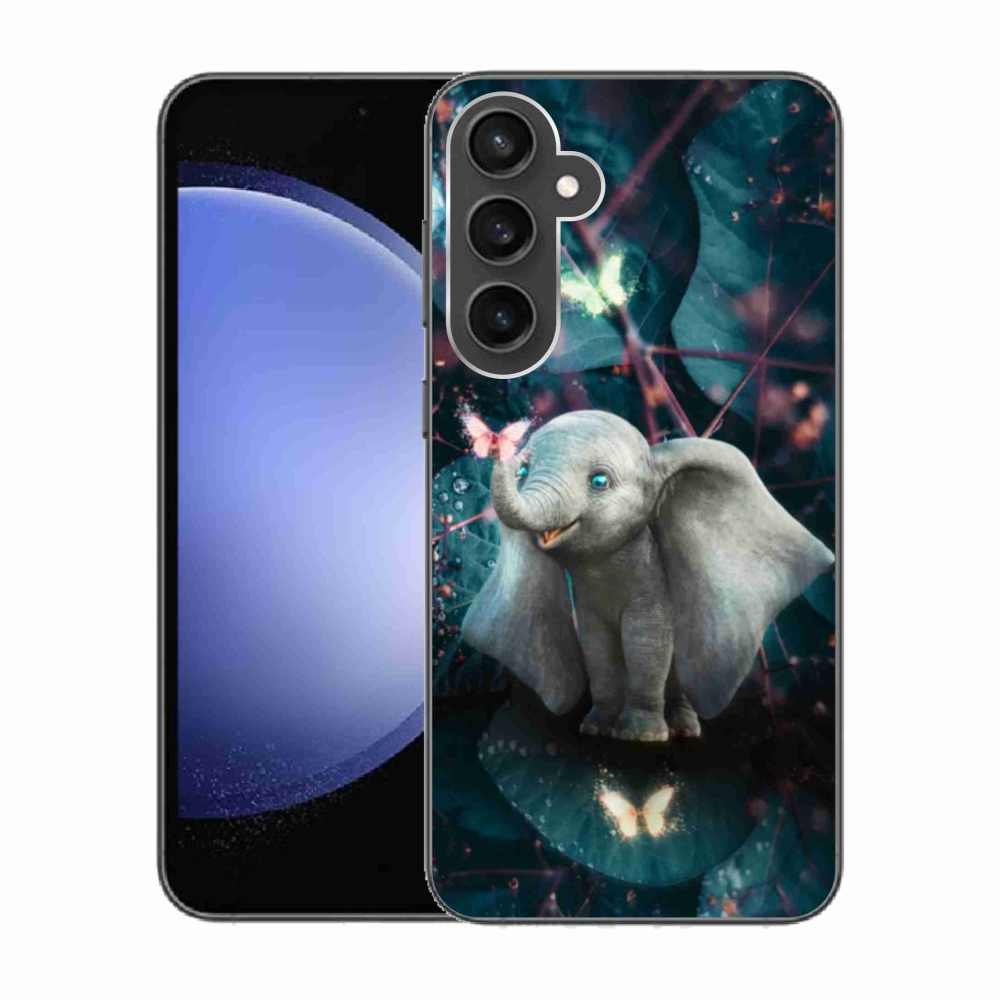 Gelový kryt mmCase na Samsung Galaxy S23 FE - roztomilý slon