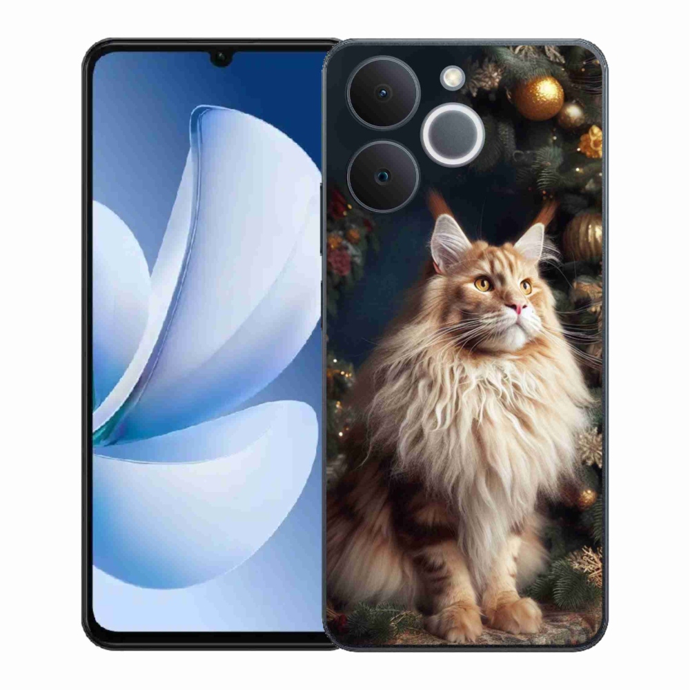 Gelový kryt mmCase na Realme Note 70T - kočka u stromku
