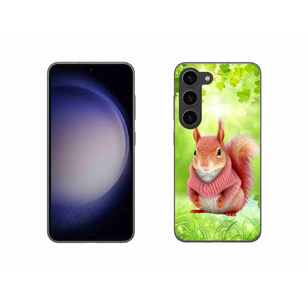 Gelový kryt mmCase na Samsung Galaxy S23 5G - veverka ve svetru