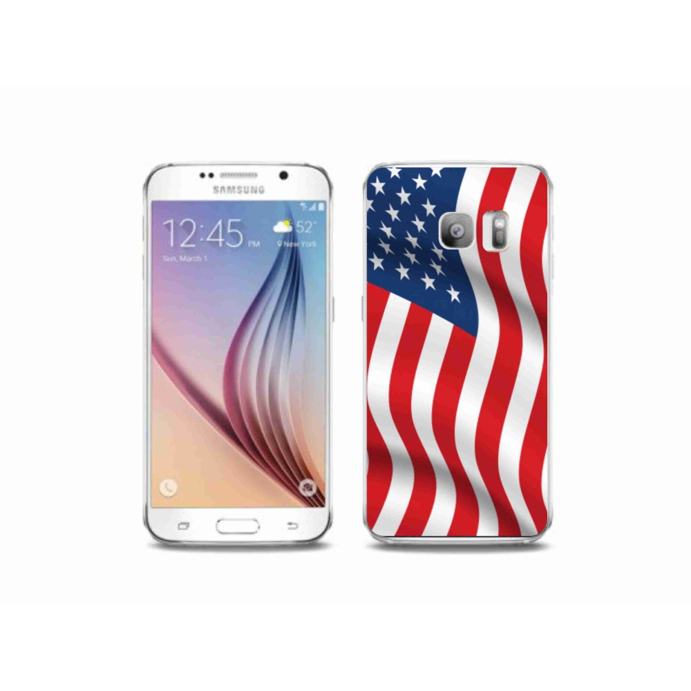 Gelový kryt mmCase na mobil Samsung Galaxy S6 Edge - USA vlajka